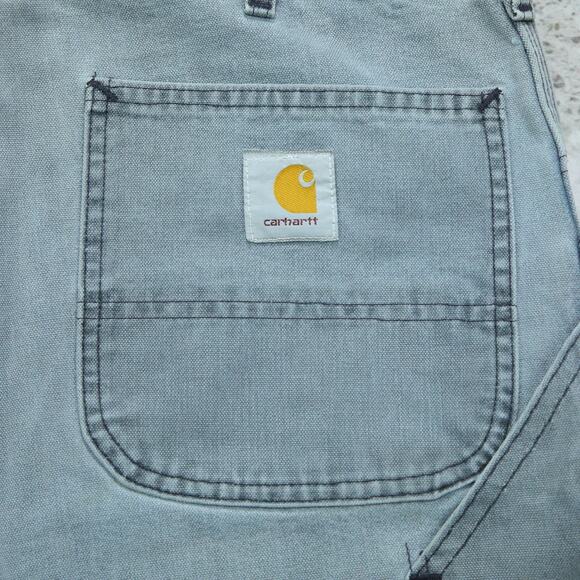 RARE 1993 Vintage Carhartt WU1943 Hunter Green Faded Carpenter Shorts Size 34 - Picture 5 of 13